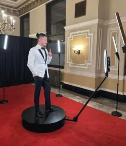 360 degree photo booth, 360 photo booth hire near me